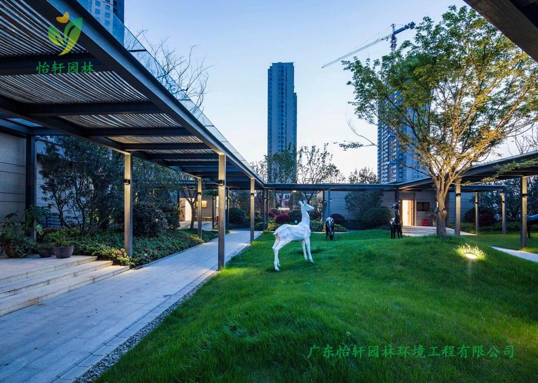 萬科魅力之城小區公園綠化工程實景圖