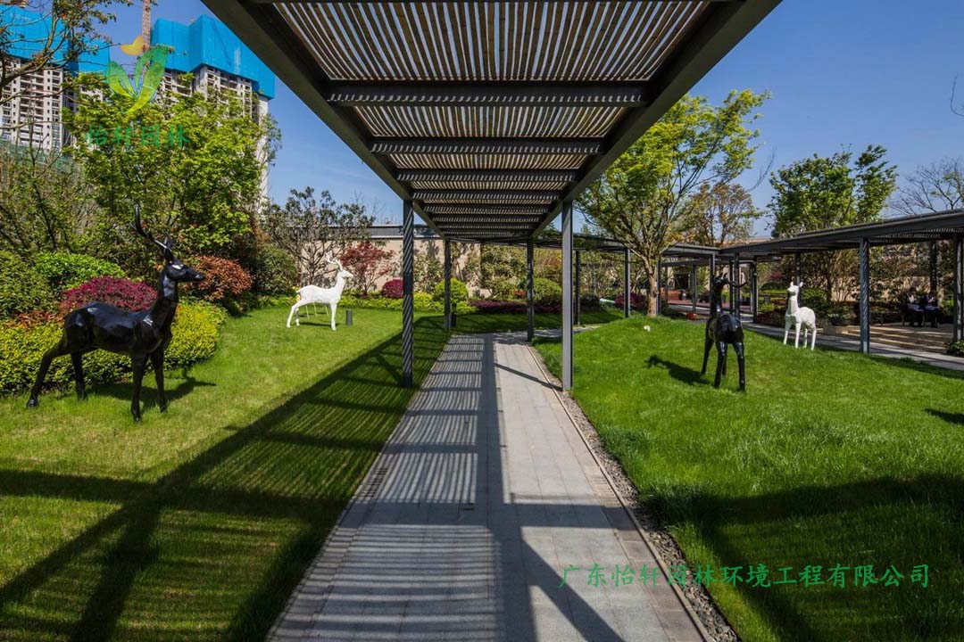 萬科魅力之城小區公園綠化工程實景圖