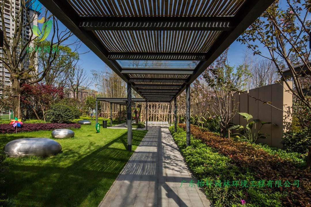 萬科魅力之城小區公園綠化工程實景圖