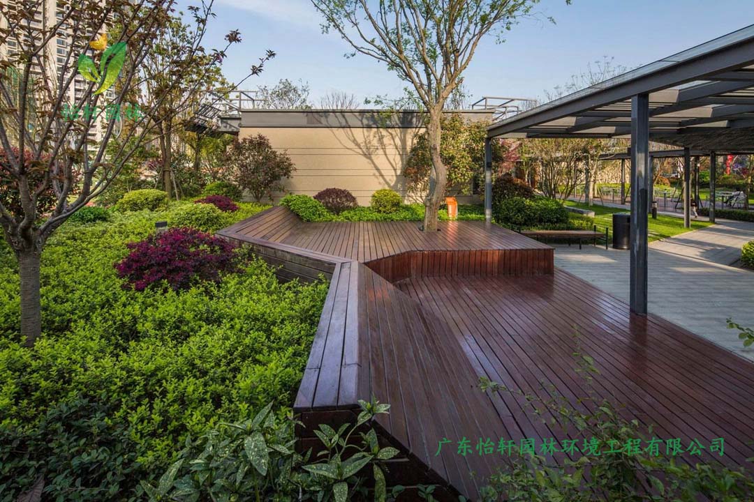 萬科魅力之城小區公園綠化工程實景圖