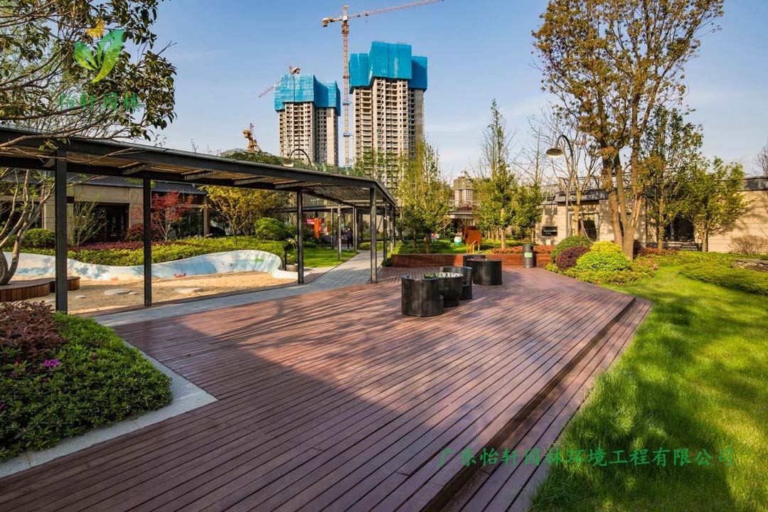 萬科魅力之城小區公園綠化工程實景圖