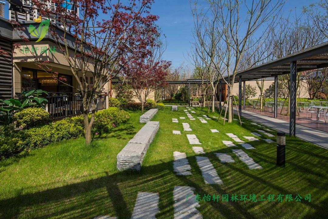 萬科魅力之城小區公園綠化工程實景圖