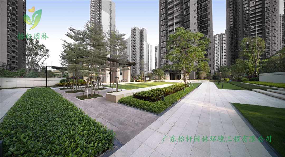 南沙時代·香海彼岸小區綠化景觀設計實景圖