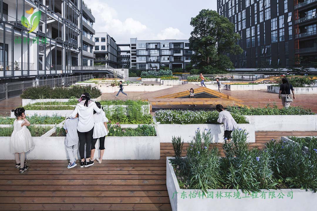全至科技創新園種植平臺和體驗館綠化工程實景圖