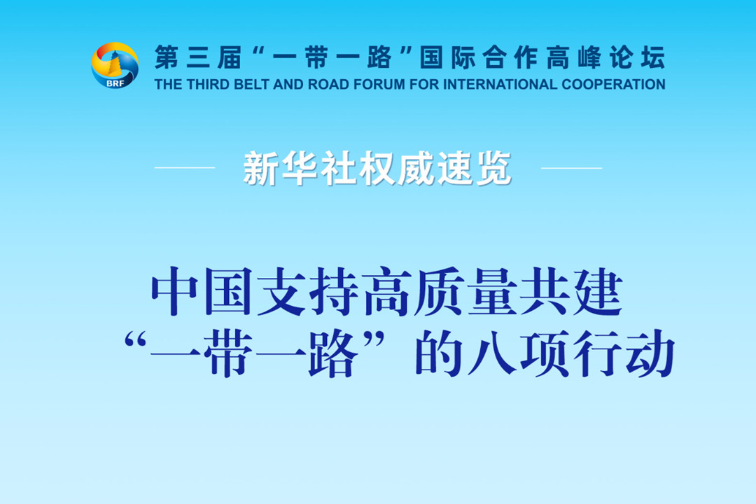 習近平宣布中國支持高質(zhì)量共建“一帶一路”的八項行動
